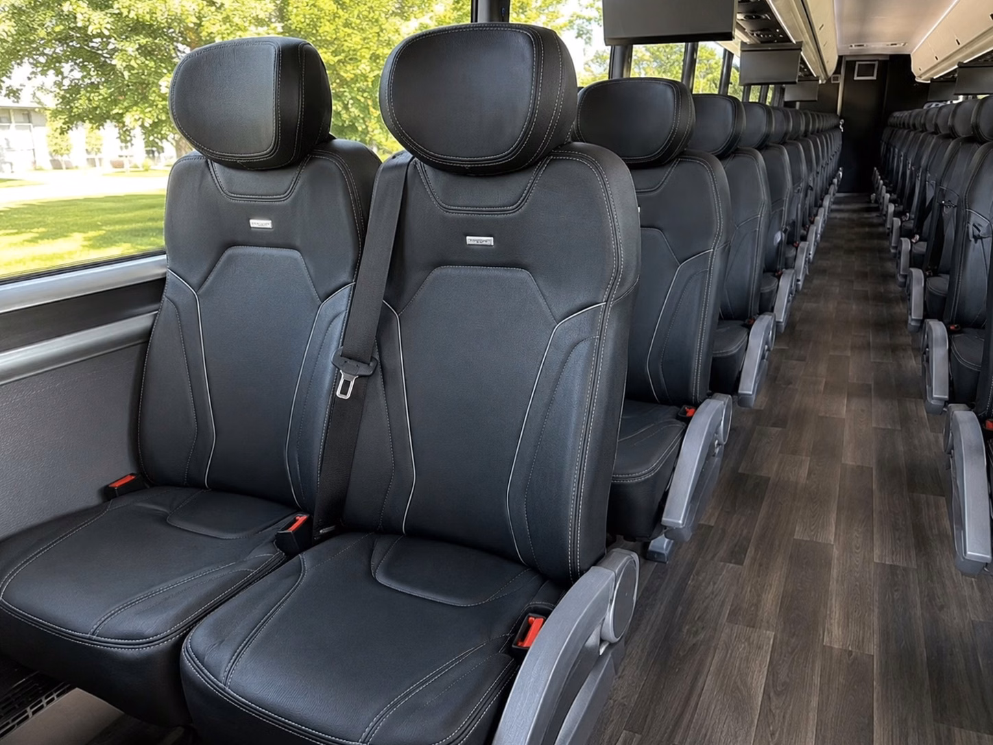 shuttle buses for ceremony and reception transfers at carson wedding venues